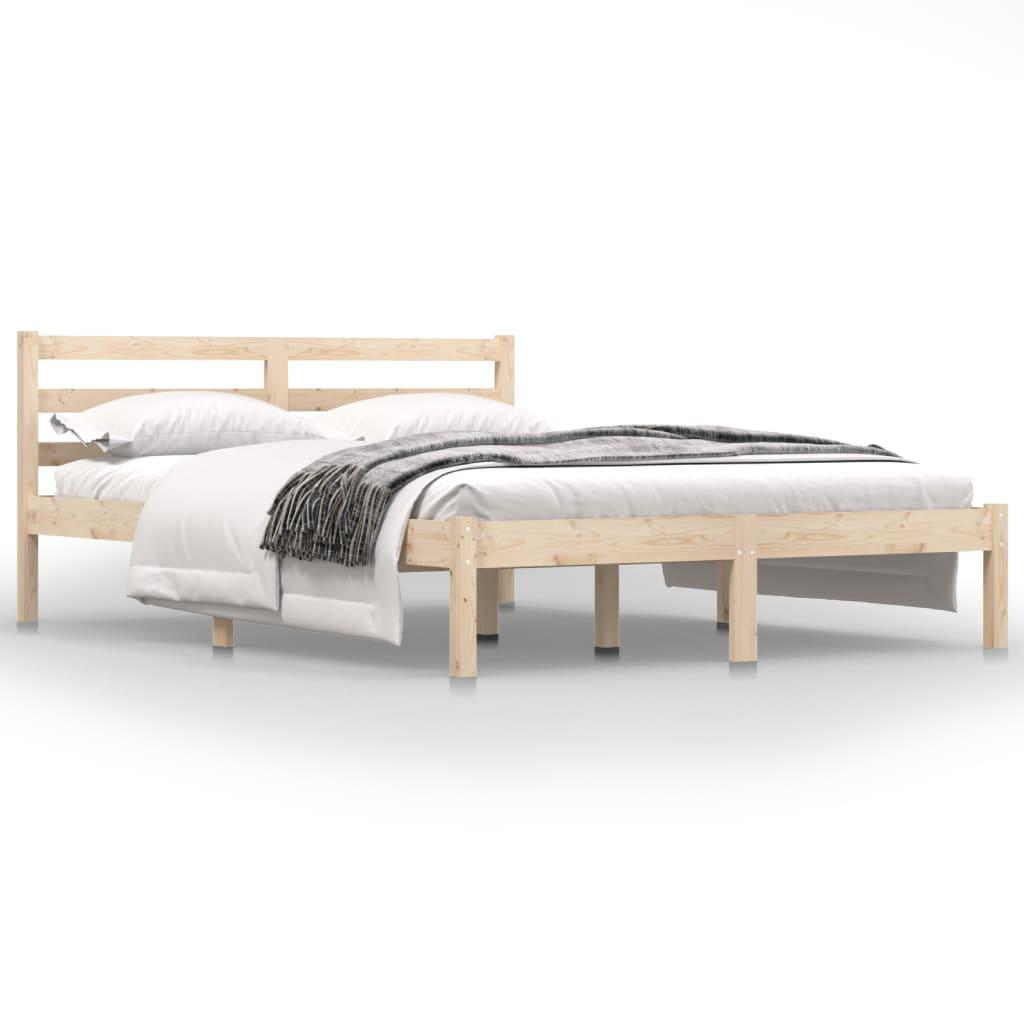 Bed Frame Solid Wood Pine 135x190 cm 4FT6 Double