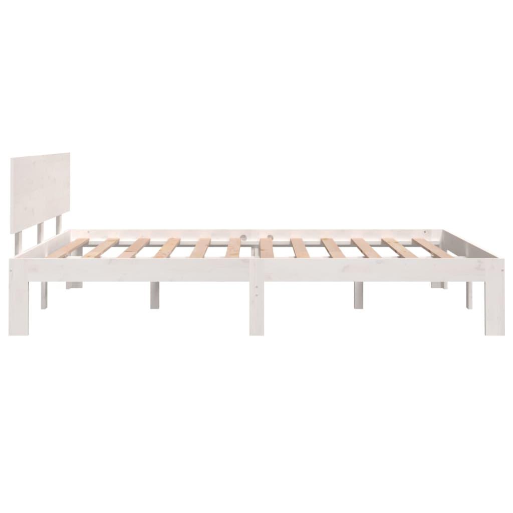 Bed Frame without Mattress White 135x190 cm