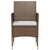 3 Piece Garden Dining Set Poly Rattan Brown