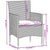 3 Piece Garden Dining Set Poly Rattan Brown