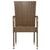 3 Piece Garden Dining Set Poly Rattan Brown