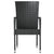 3 Piece Garden Dining Set Poly Rattan Black