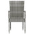 3 Piece Garden Dining Set Poly Rattan Grey