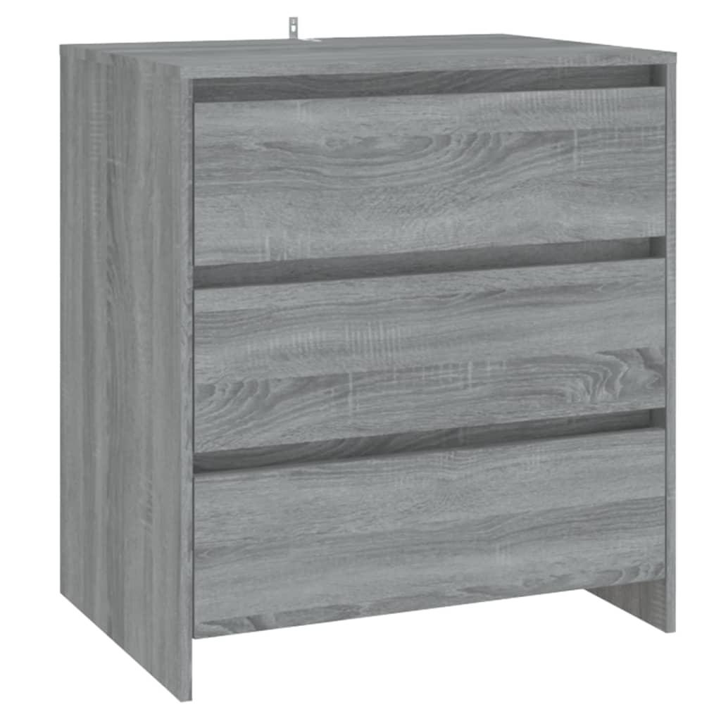 2 Piece Sideboard Grey Sonoma Engineered Wood