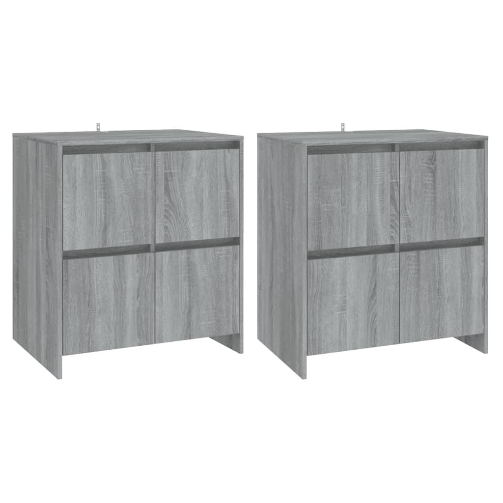 Sideboards 2 pcs Grey Sonoma 70x41x75 cm Engineered Wood