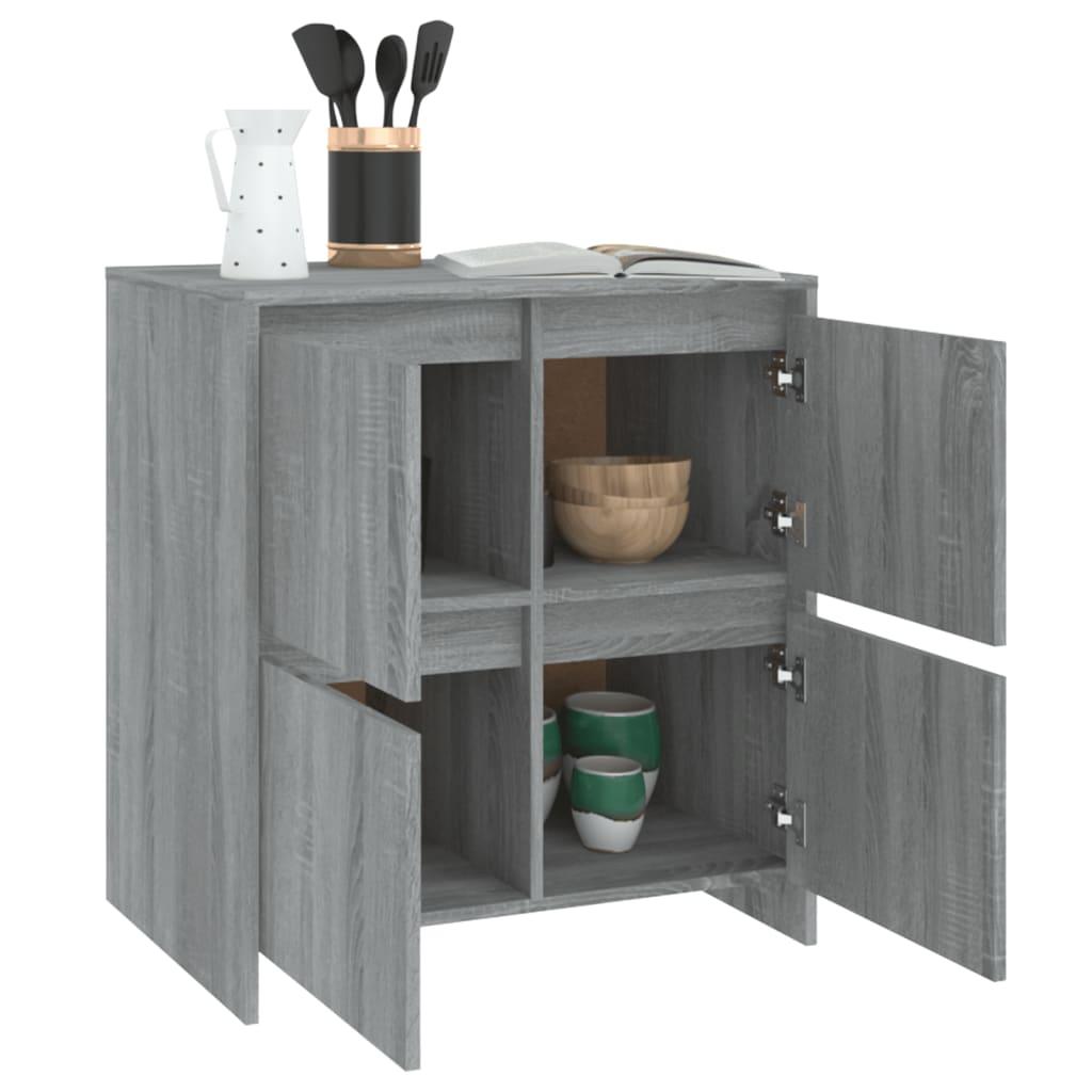 Sideboards 2 pcs Grey Sonoma 70x41x75 cm Engineered Wood
