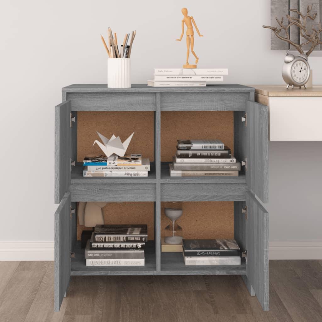 Sideboards 2 pcs Grey Sonoma 70x41x75 cm Engineered Wood