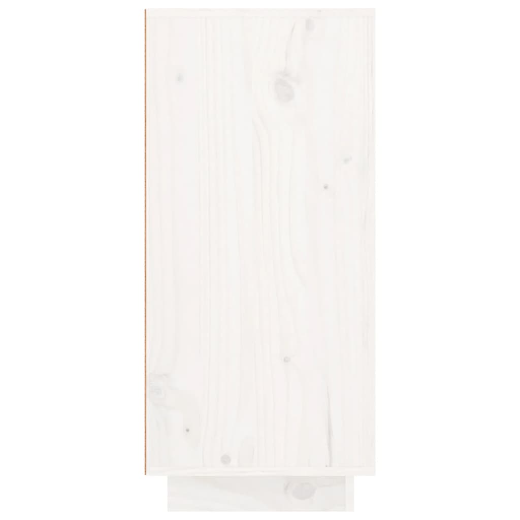 Sideboard White 111x34x75 cm Solid Wood Pine