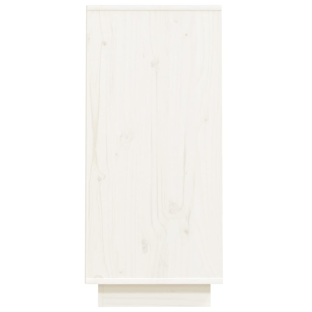 Console Cabinet White 60x34x75 cm Solid Wood Pine