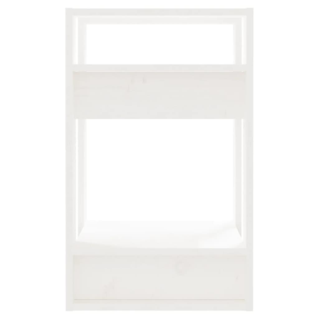 Book Cabinet/Room Divider White 41x35x57 cm Solid Wood Pine