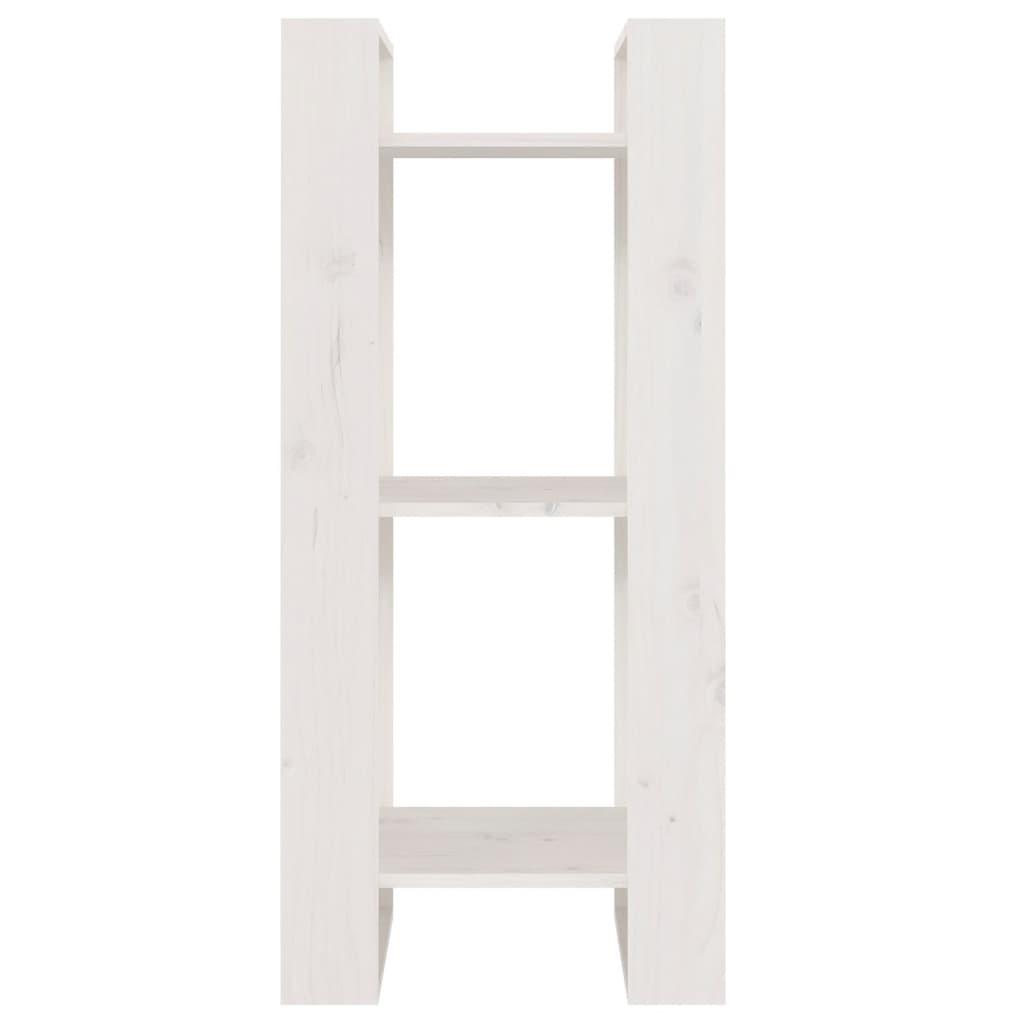 Book Cabinet/Room Divider White 41x35x91 cm Solid Wood Pine