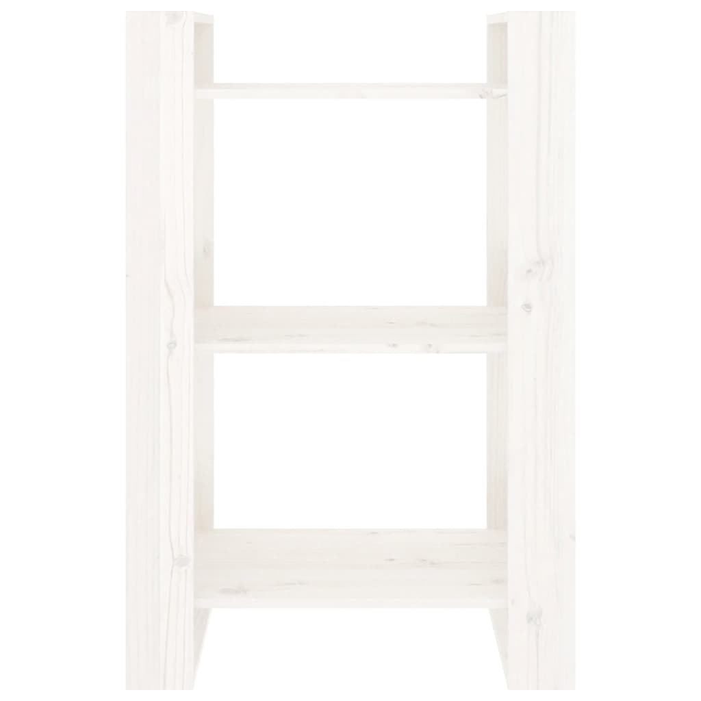 Book Cabinet/Room Divider White 60x35x91 cm Solid Wood Pine
