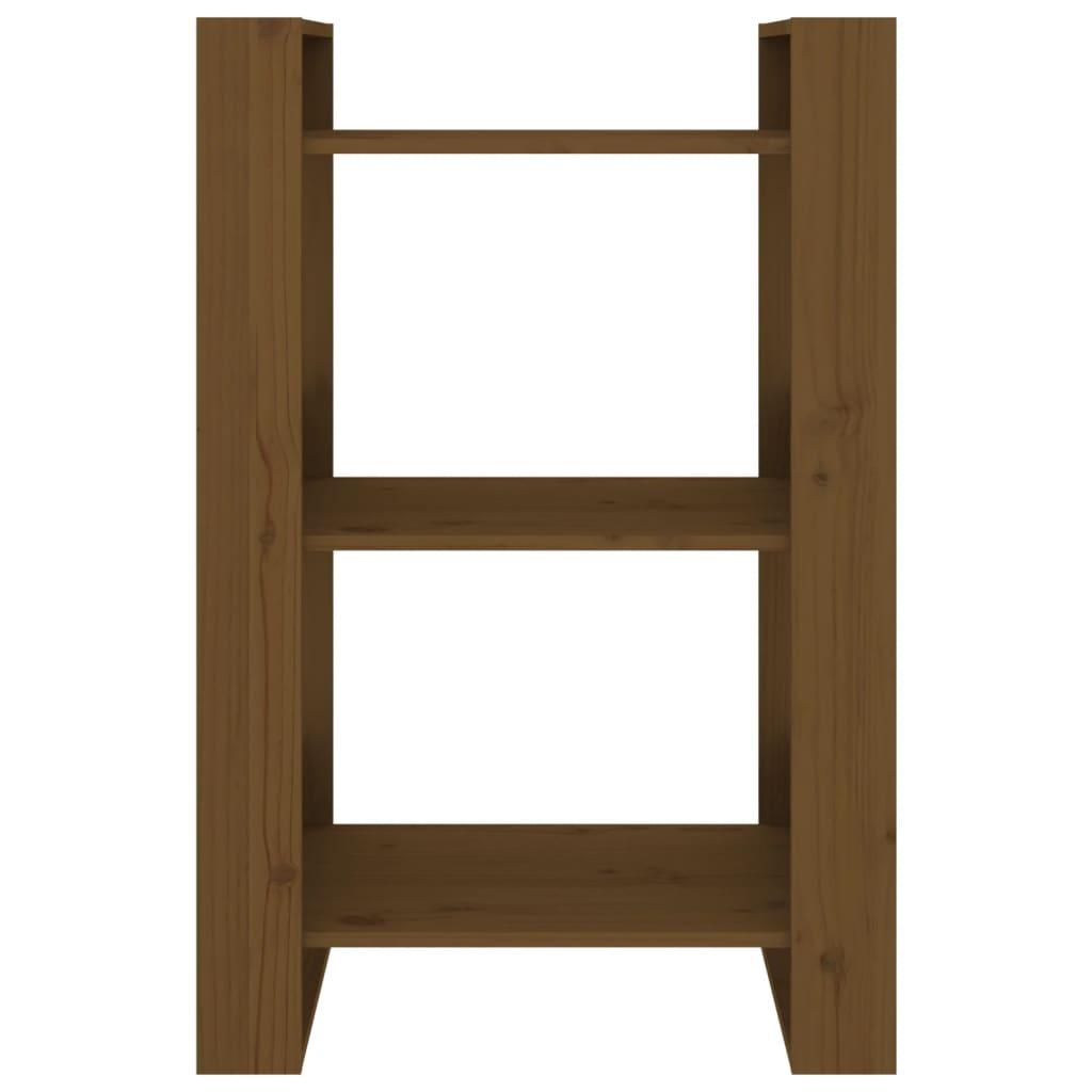 Book Cabinet/Room Divider Honey Brown 60x35x91 cm Solid Wood
