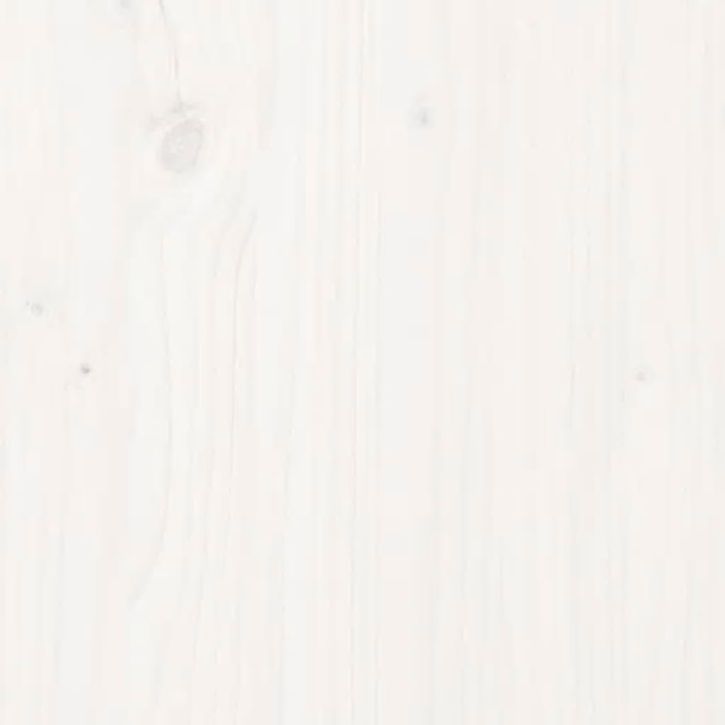 Monitor Stand White 100x27x15 cm Solid Wood Pine