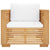 Garden Sofa Chair with Cream Cushions Solid Wood Teak