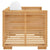 Garden Sofa Chair with Cream Cushions Solid Wood Teak