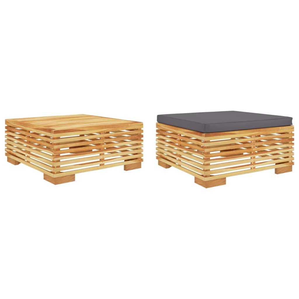 2 Piece Garden Lounge Set Solid Wood Teak