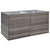 Garden Planter Grey 157x80x80 cm Poly Rattan