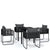 5 Piece Garden Dining Set Black