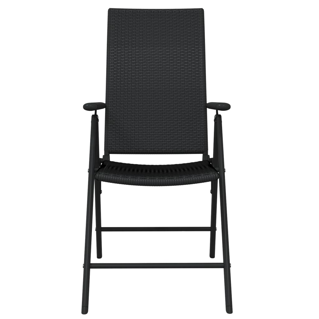 7 Piece Garden Dining Set Black