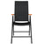 5 Piece Garden Dining Set Black