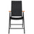 3 Piece Garden Dining Set Black