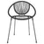3 Piece Garden Dining Set Black