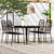 5 Piece Garden Dining Set Black