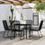 5 Piece Garden Dining Set Black