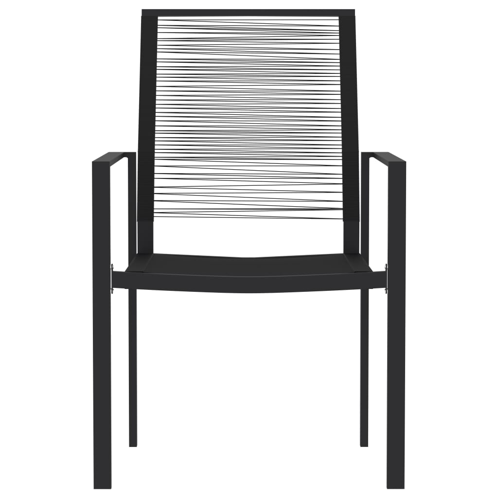 3 Piece Garden Dining Set Black