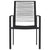3 Piece Garden Dining Set Black