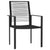 3 Piece Garden Dining Set Black