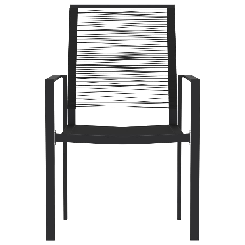 3 Piece Garden Dining Set Black