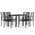 7 Piece Garden Dining Set Black