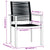 7 Piece Garden Dining Set Black