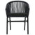 3 Piece Garden Dining Set Black