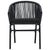 5 Piece Garden Dining Set Black