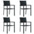 5 Piece Garden Dining Set Black