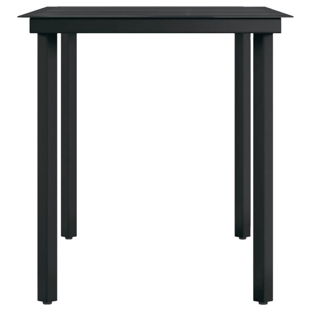 5 Piece Garden Dining Set Black