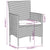 3 Piece Garden Dining Set with Cushions Black