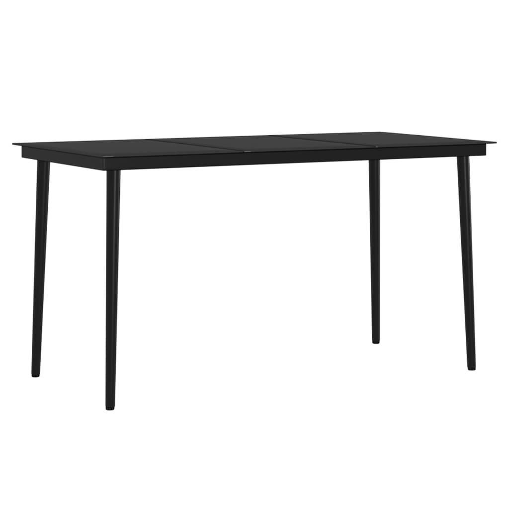 5 Piece Garden Dining Set with Cushions Grey and Black