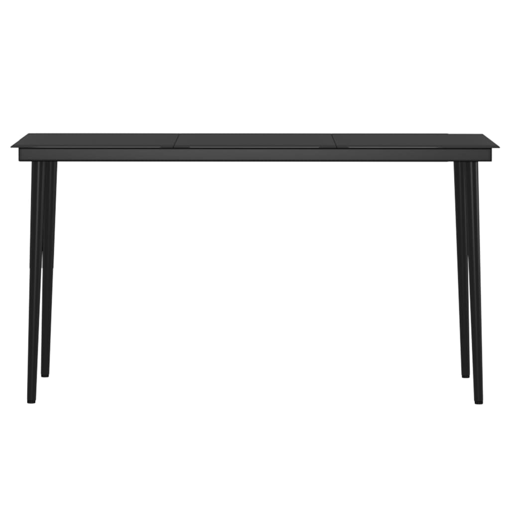 5 Piece Garden Dining Set with Cushions Grey and Black