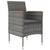 5 Piece Outdoor Dining Set with Cushions Grey and Black
