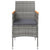 5 Piece Outdoor Dining Set with Cushions Grey and Black