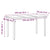5 Piece Garden Dining Set with Cushions Black