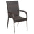 3 Piece Outdoor Dining Set Brown and Black