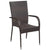 5 Piece Garden Dining Set Brown and Black