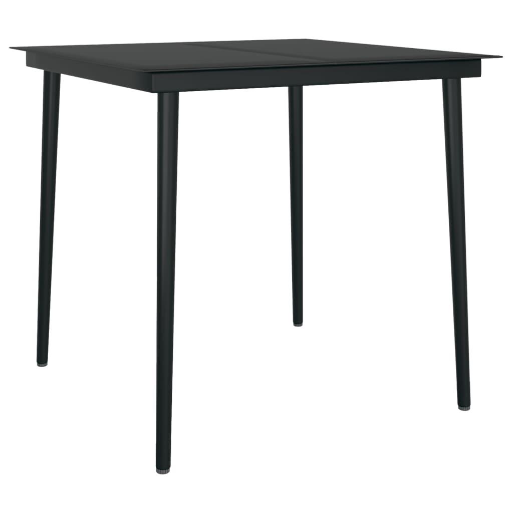 5 Piece Garden Dining Set Brown and Black