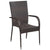7 Piece Garden Dining Set Brown and Black