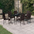 7 Piece Garden Dining Set Brown and Black